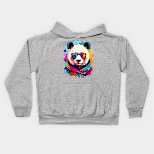 Panda Colourful - Cute Panda Bear Kids Hoodie